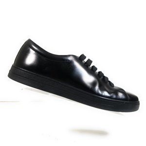 black patent leather prada sneakers